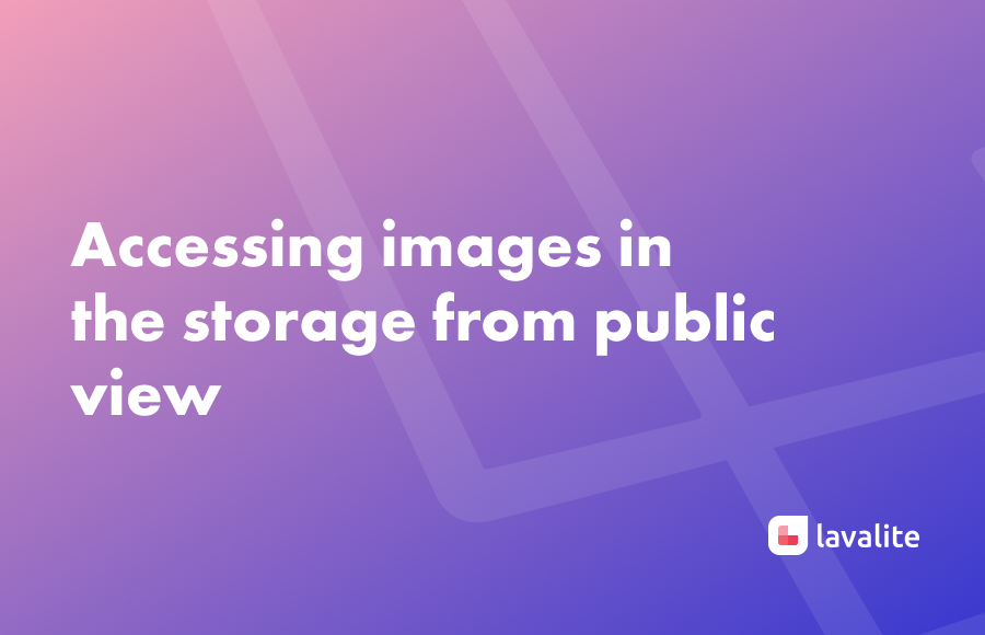 Accessing images in storage from public view