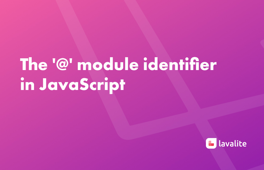 The '@'  module identifier in JavaScript