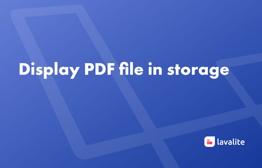 Display PDF file in storage in Laravel